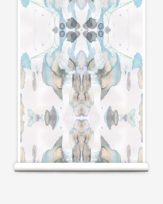 A Madagascar Wallpaper Sky Blue with flowers on it