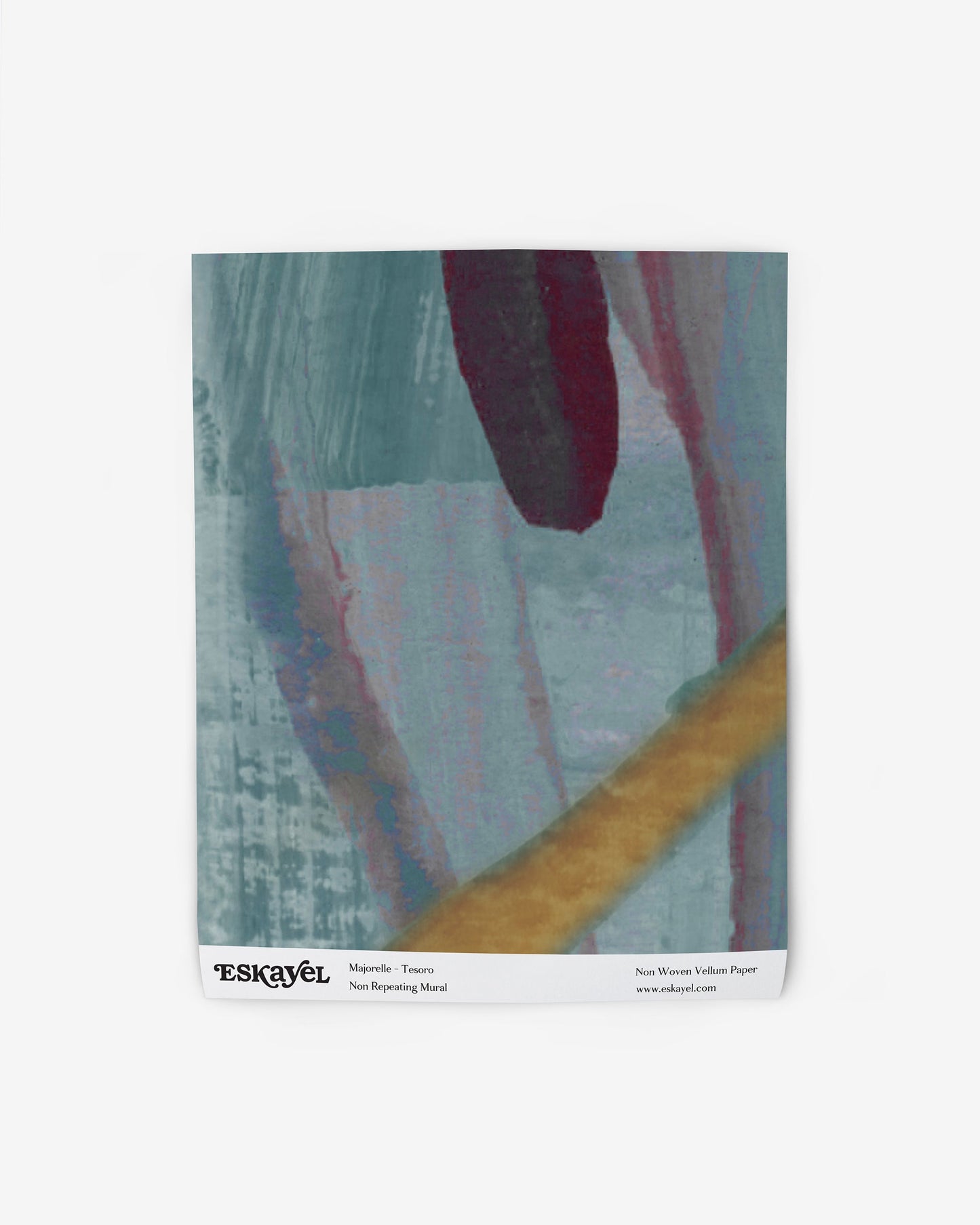 Watercolor wallpaper mural swatch image of Majorelle Tesoro | Eskayel