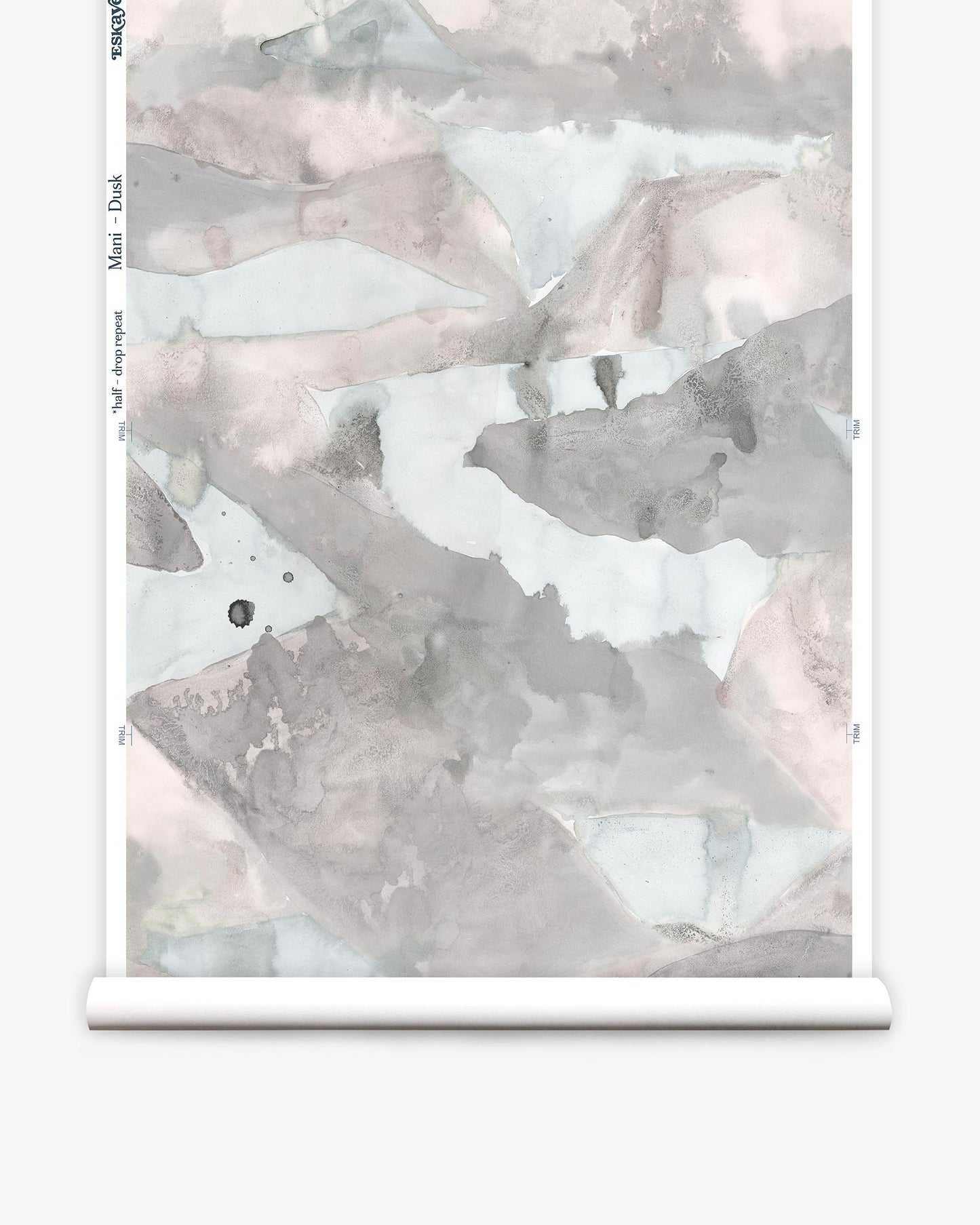 A pink and grey Mani Wallpaper Dusk colorway with a white backgroundon wallpaper