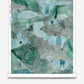 A painting inspired by Mani Wallpaper Gulf studies with a blue and green design