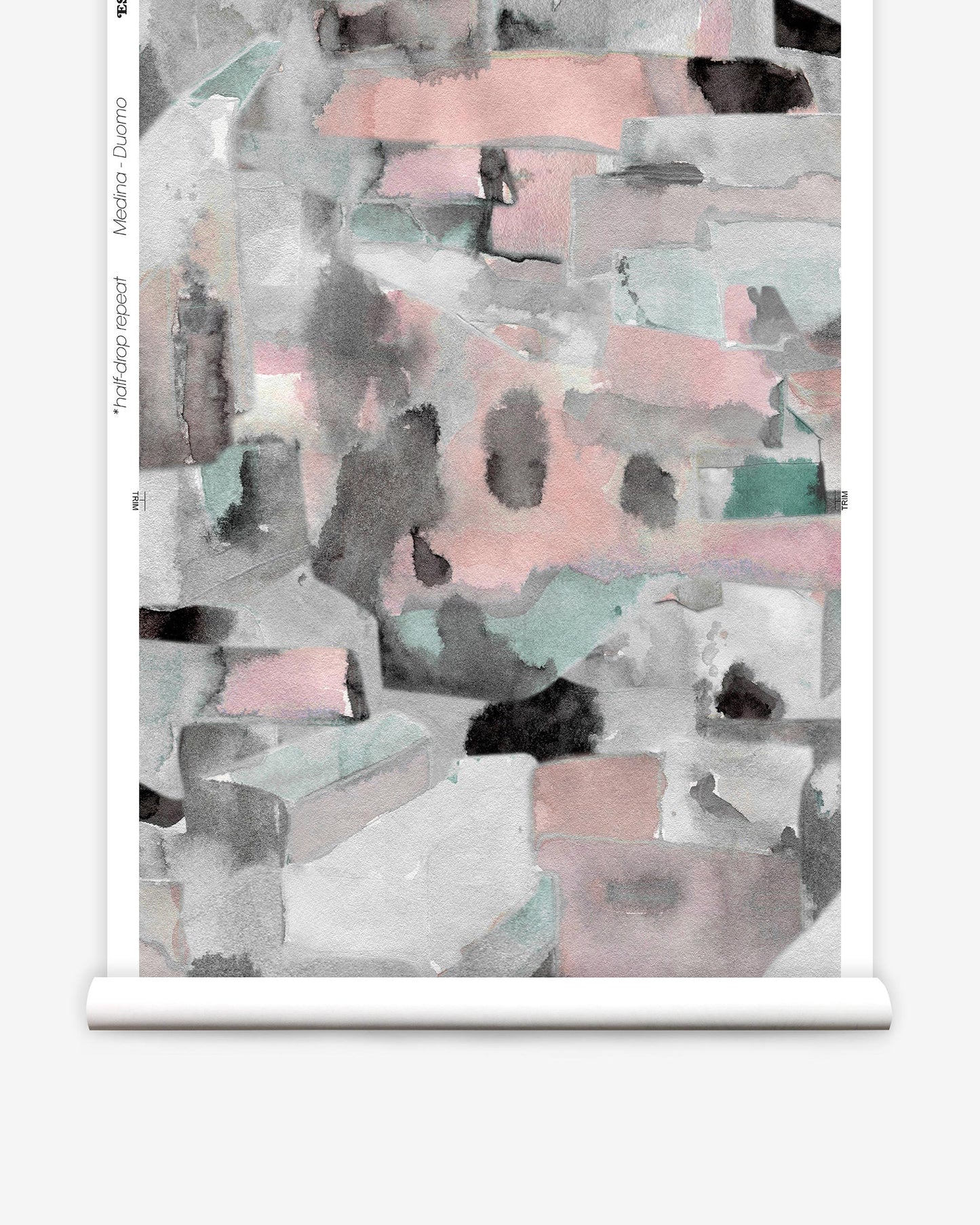 An abstract watercolor painting on Medina Wallpaper Duomo roll