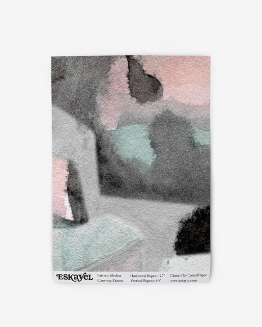 An abstract watercolor Medina Wallpaper Sample Duomo on wallpaper is available on wallpaper