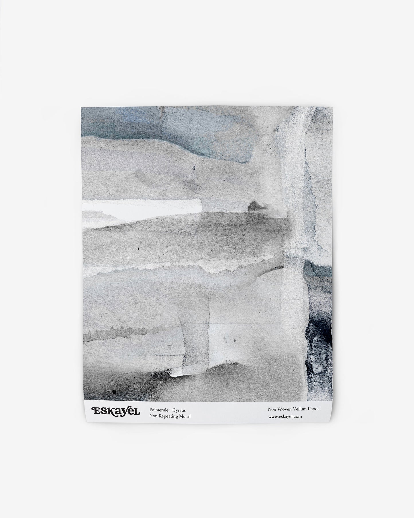 A Sample of an image of a Palmeraie Wallpaper Sample Cyrrus painting on a white surface