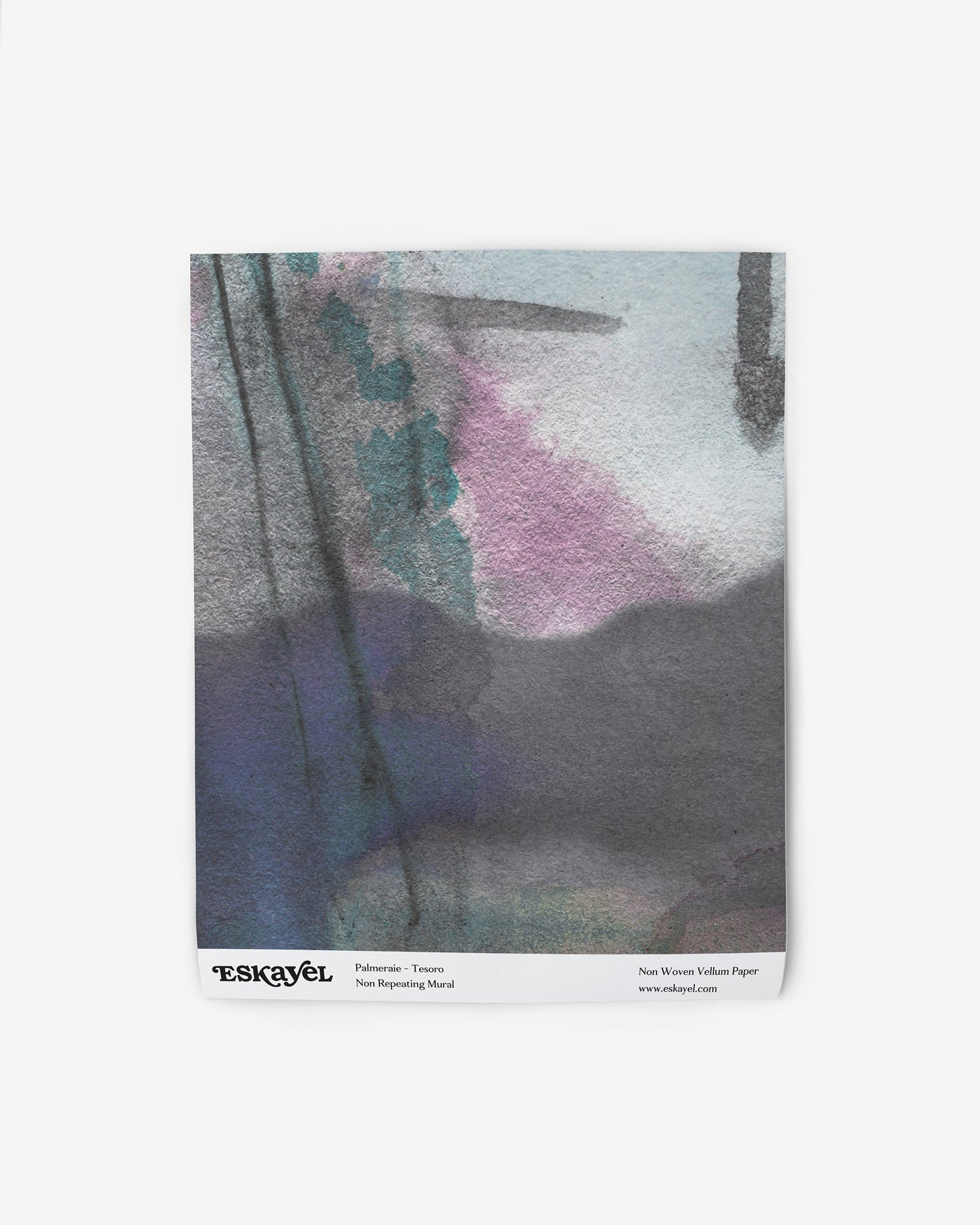 Watercolor wallpaper mural swatch image of Palmeraie Tesoro | Eskayel