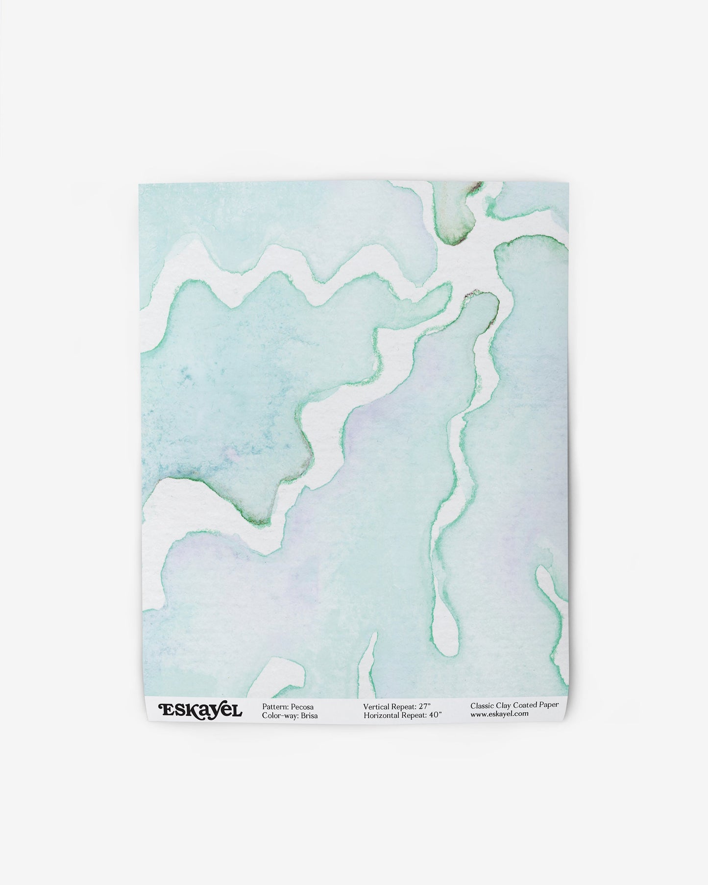 a Pecosa Wallpaper Sample Brisa with a watercolor design on it