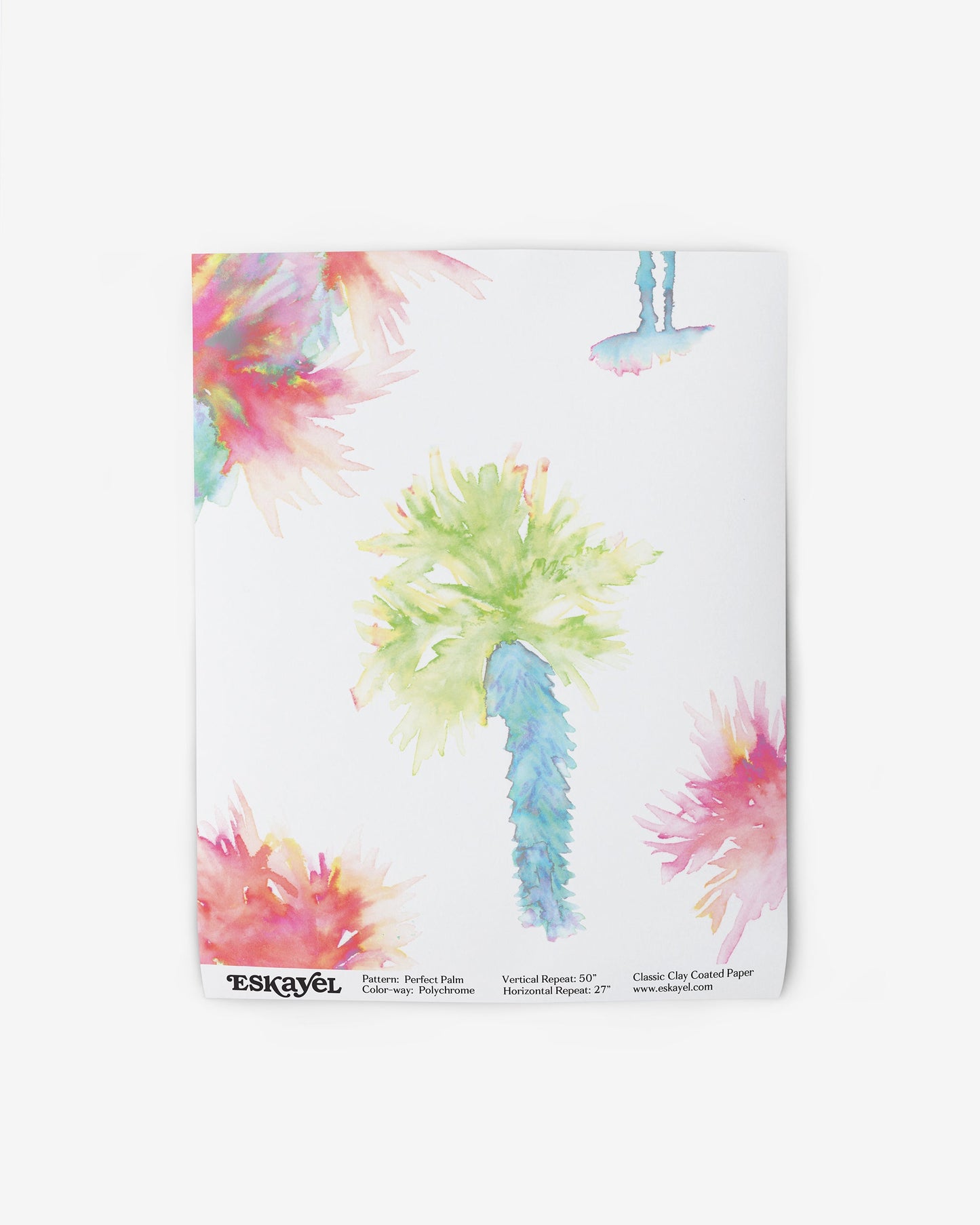 A Perfect Palm Wallpaper Polychrome of palm trees, a Californian surf spot, on wallpaper