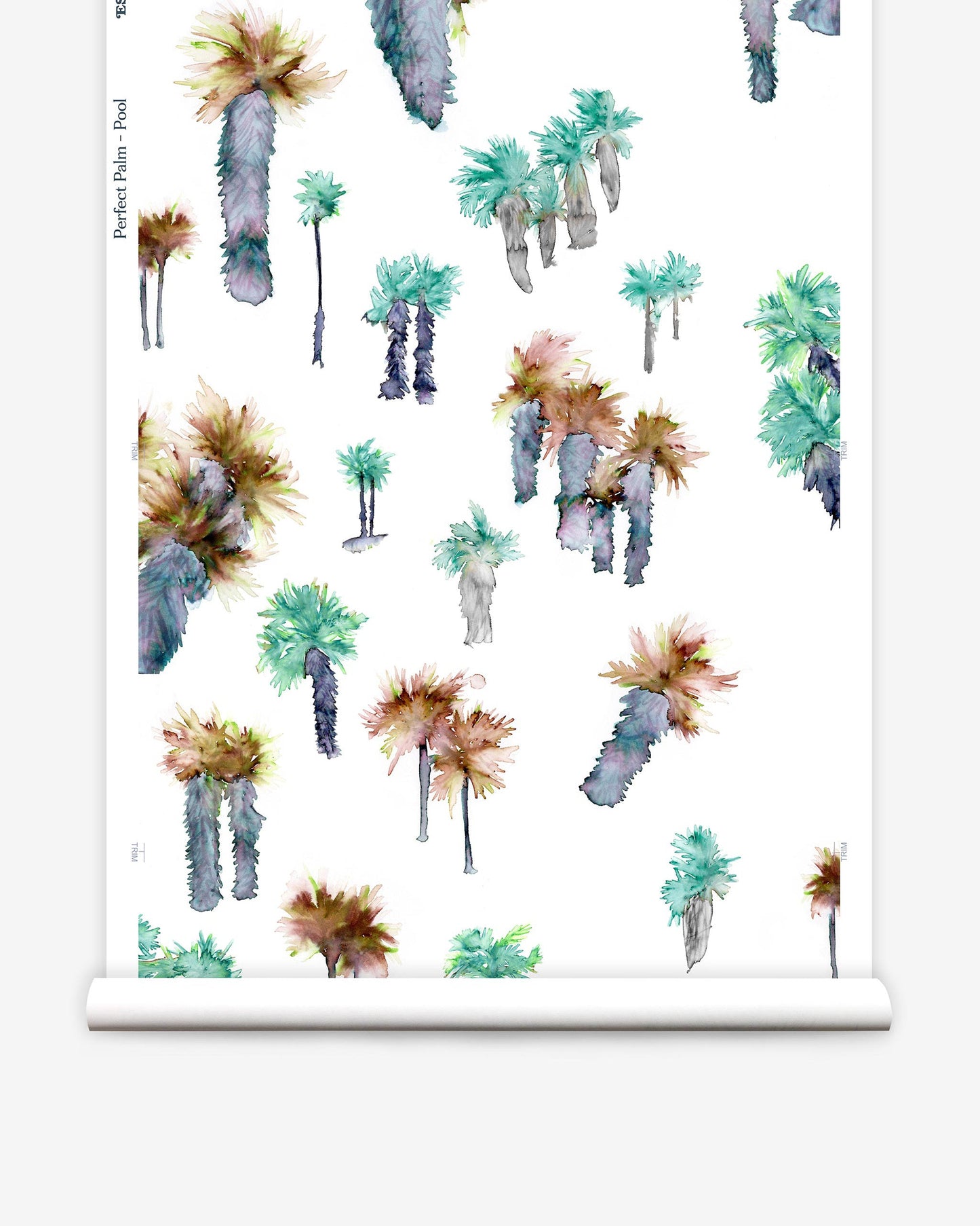 A luxury fabric with Perfect Palm Wallpaper Pool on it