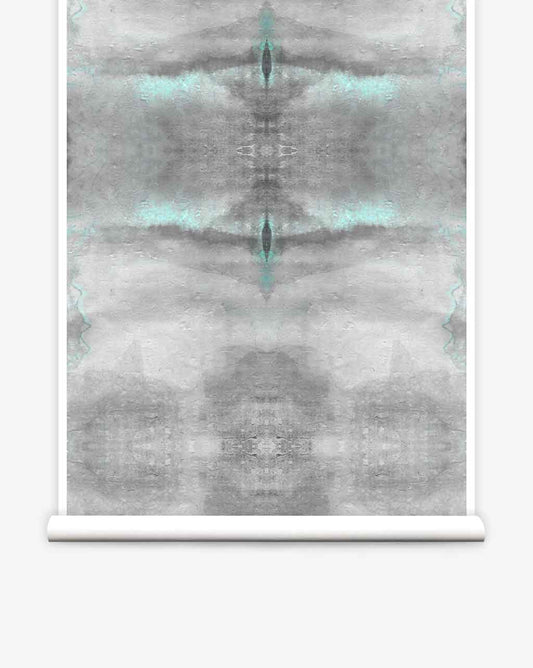 A Poolside Wallpaper with a grey and blue design on it