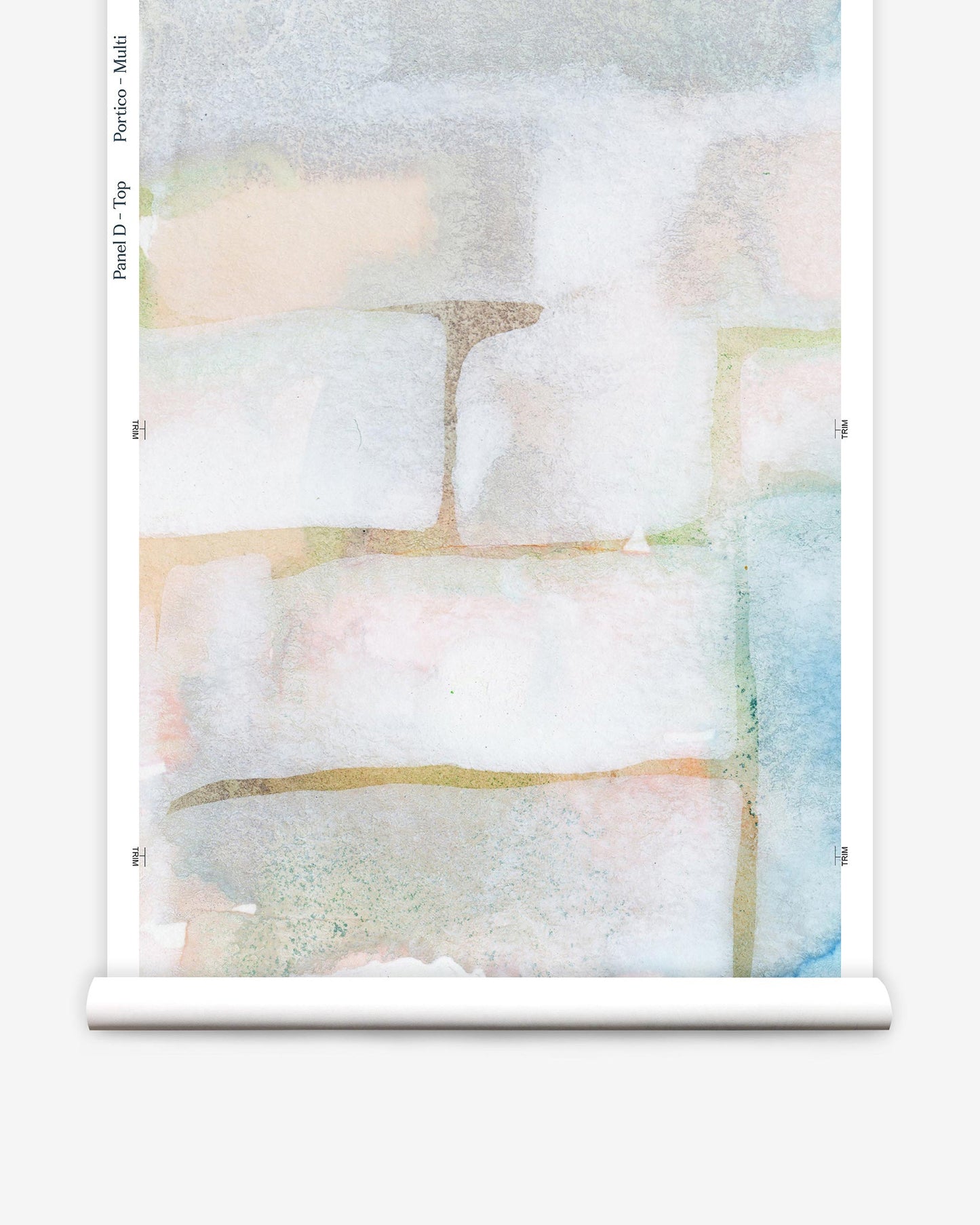 A watercolor painting on a roll of Portico Wallpaper Mural Color by Eskayel studio