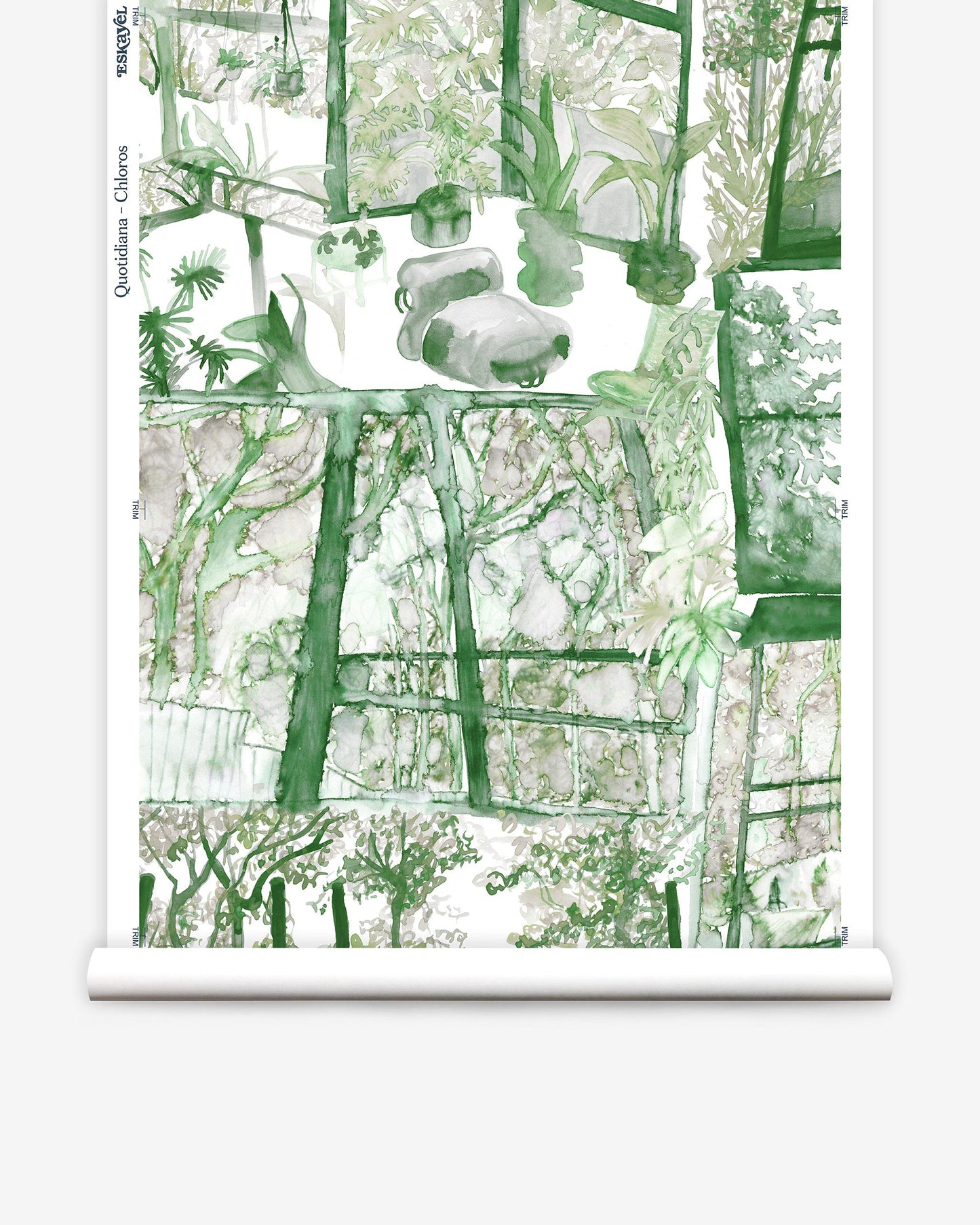 A Quotidiana Wallpaper Chloros with verdant views and a tree in the background