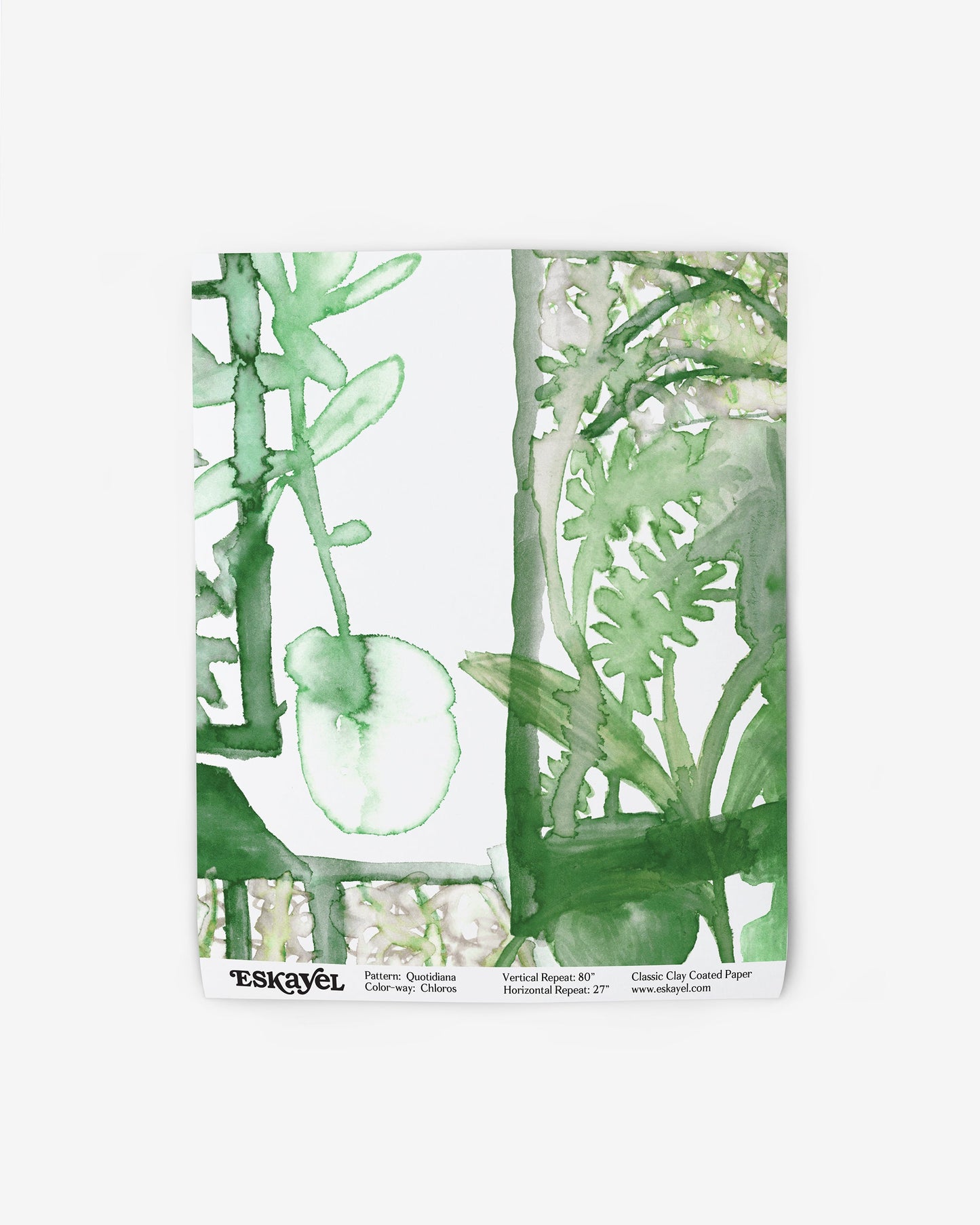 A Quotidiana Wallpaper Chloros wallpaper with verdant views and green plants on it