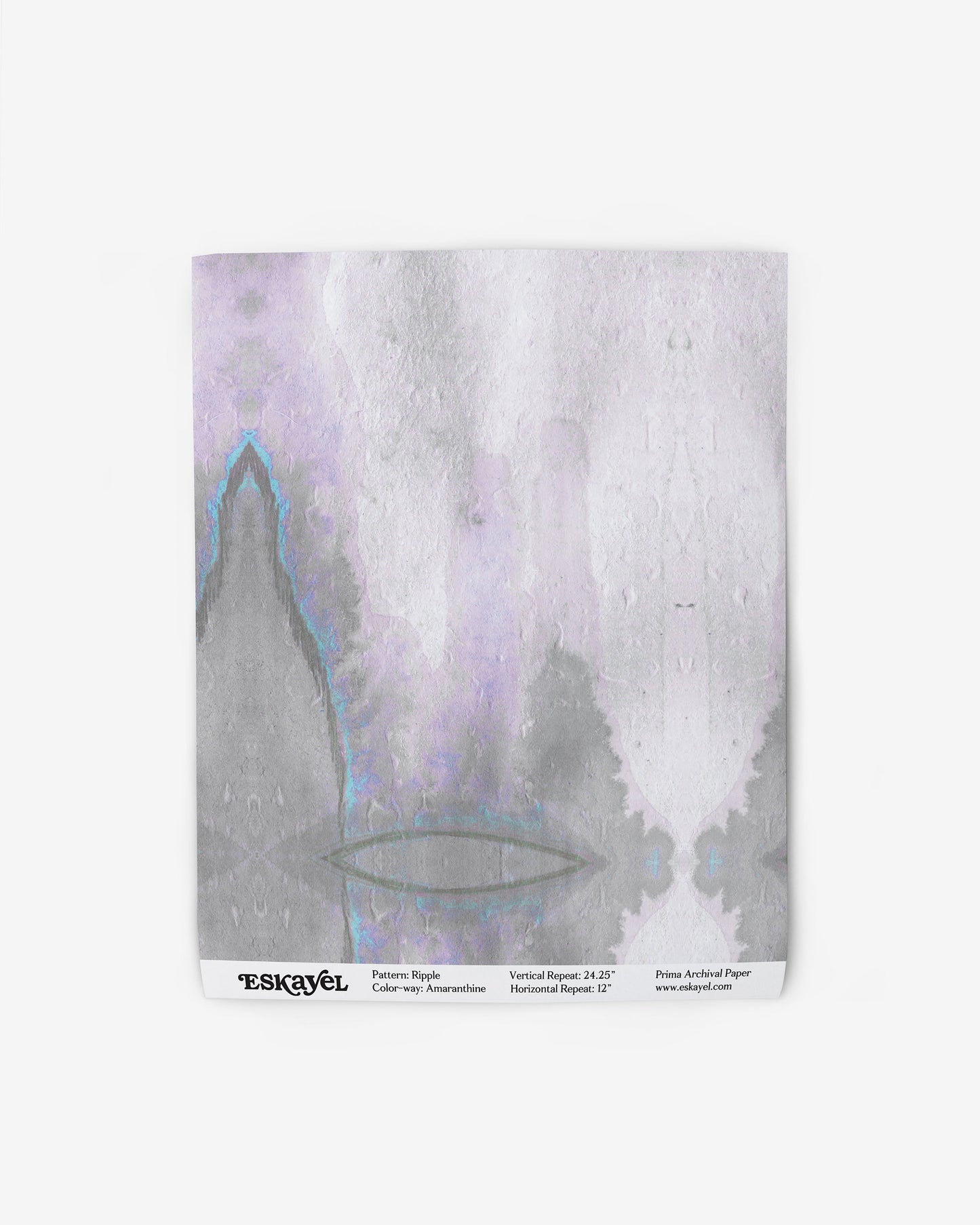 A purple and blue watercolor design on wallpaper, perfect for the Ripple Wallpaper Amaranthine colorwayon wallpaper