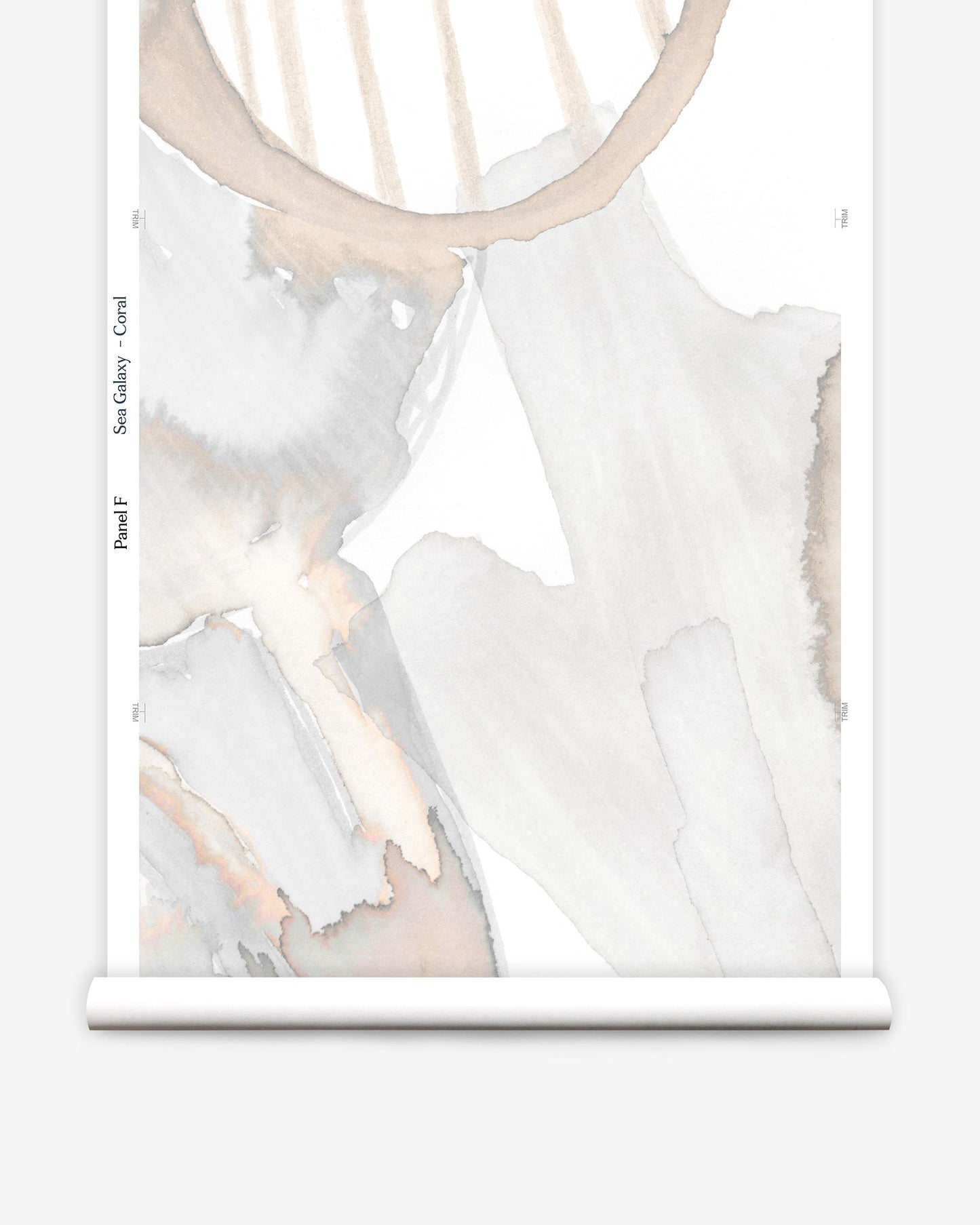 Revised Description: A roll of Sea Galaxy Wallpaper Coral with a watercolor mural artwork