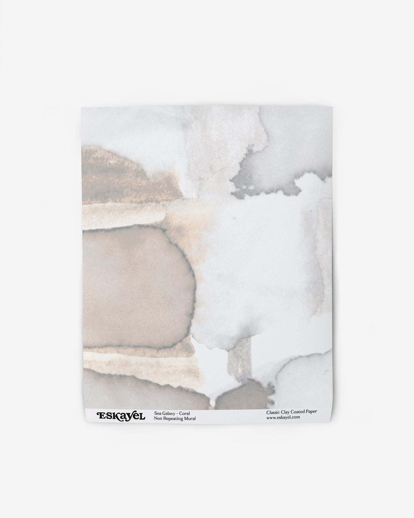 A white and beige napkin with a watercolor design on it that resembles the Sea Galaxy Wallpaper