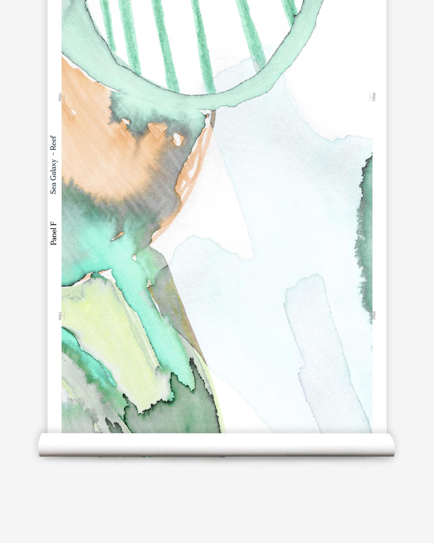 An abstract watercolor painting on a roll of Sea Galaxy Wallpaper Reef
