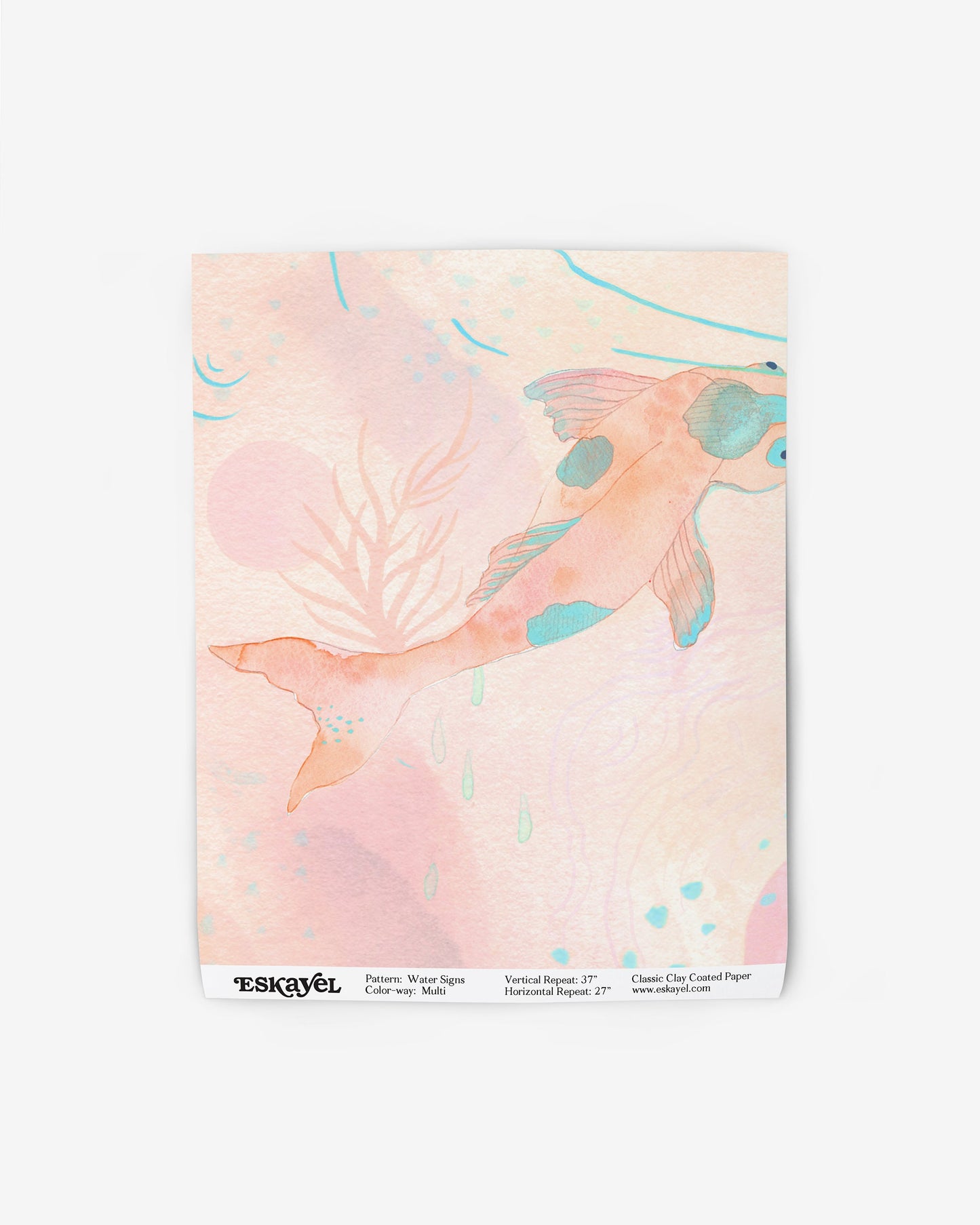 A Water Signs Wallpaper Multi with a fish on it