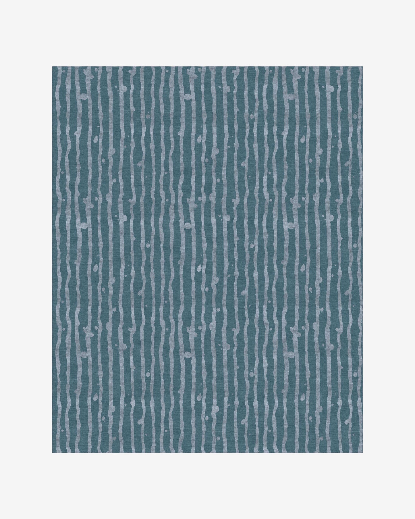 An image of the Drippy Stripe Hand Knotted Rug Gulf with an aquatic feeling