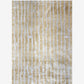 A Drippy Stripe Hand Knotted Rug  Sage with bold contrasting colors and striped pattern on a white background