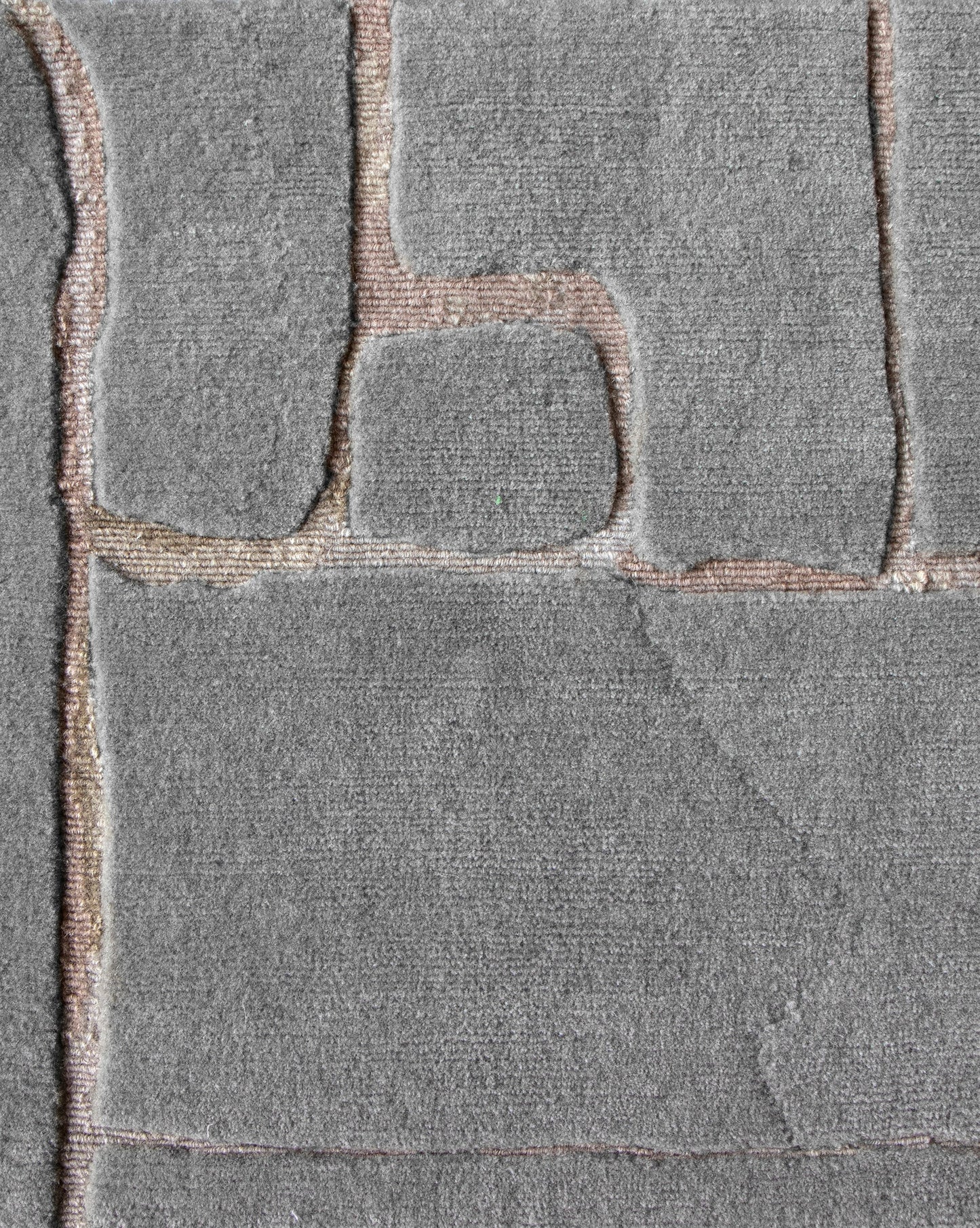 A close up of a Portico Hand Knotted Rug Greyscale with a pattern on it