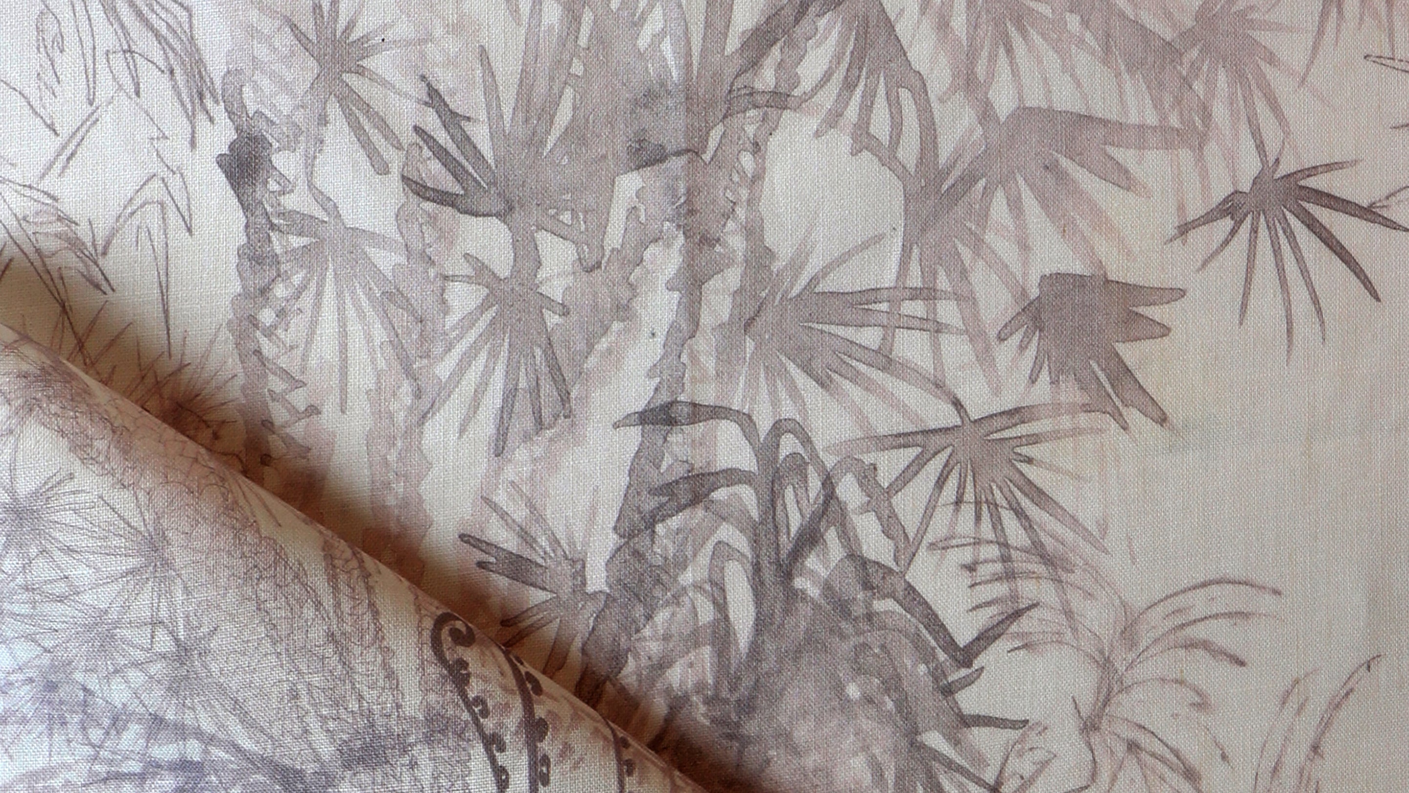 A close up of a drawing of a bamboo tree
