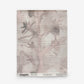 Rectangular Aionas Grasscloth Sample in Alba featuring a muted, abstract pink and grey tree-like pattern with product details in the border.
