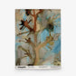 Aionas Grasscloth Sample in Morea featuring a watercolor-style abstract tree design in shades of brown, tan, and blue.