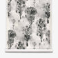 Aionas Grasscloth in Phyllite, featuring a grayscale watercolor pattern of stylized trees and flowers on textured sisal.