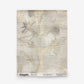 Aionas Grasscloth Sample in Sol, a rectangular grasscloth wallpaper sample featuring a muted, abstract floral pattern in gold and grey with an order sample label printed at the bottom.