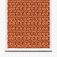 Alhelí Grasscloth in Golden Hour featuring a hand-woven texture with a repeating pattern of dark red floral vines on a golden-orange background.