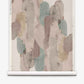 Introducing the Arcos Grasscloth||Dusk wallpaper roll, featuring an abstract watercolor pattern in soft beige, muted pinks, mauve, brown, and green tones set against a white background. This design evokes the elegant texture of hand-woven wallpaper for a sophisticated and modern look.