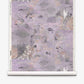 Atoll Grasscloth||Cay is a roll of wallpaper featuring a watercolor design with sea creatures, fish, coral, and abstract shapes in muted purple and gray tones—an ocean-inspired decor accent that brings subtle coastal beauty to any space.