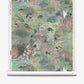 Atoll Grasscloth||Reef is a roll of grasscloth wallpaper that showcases an elegant ocean-inspired design, featuring watercolor-style fish, seaweed, and coral in muted pastel colors.