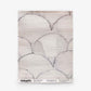 A rectangular Baby Scallop Grasscloth Sample||Dusk in soft gray scallop pattern on white background. Order Sample now—details below.