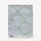 Baby Scallop Grasscloth||Sage features a light green scallop pattern on white, with details below listing pattern, repeats, color, and brand.