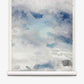 Empyrean Grasscloth Mural||Air displayed against a white background, showcasing abstract watercolor brushstrokes in soft blue, gray, and white tones that evoke calm sophistication.
