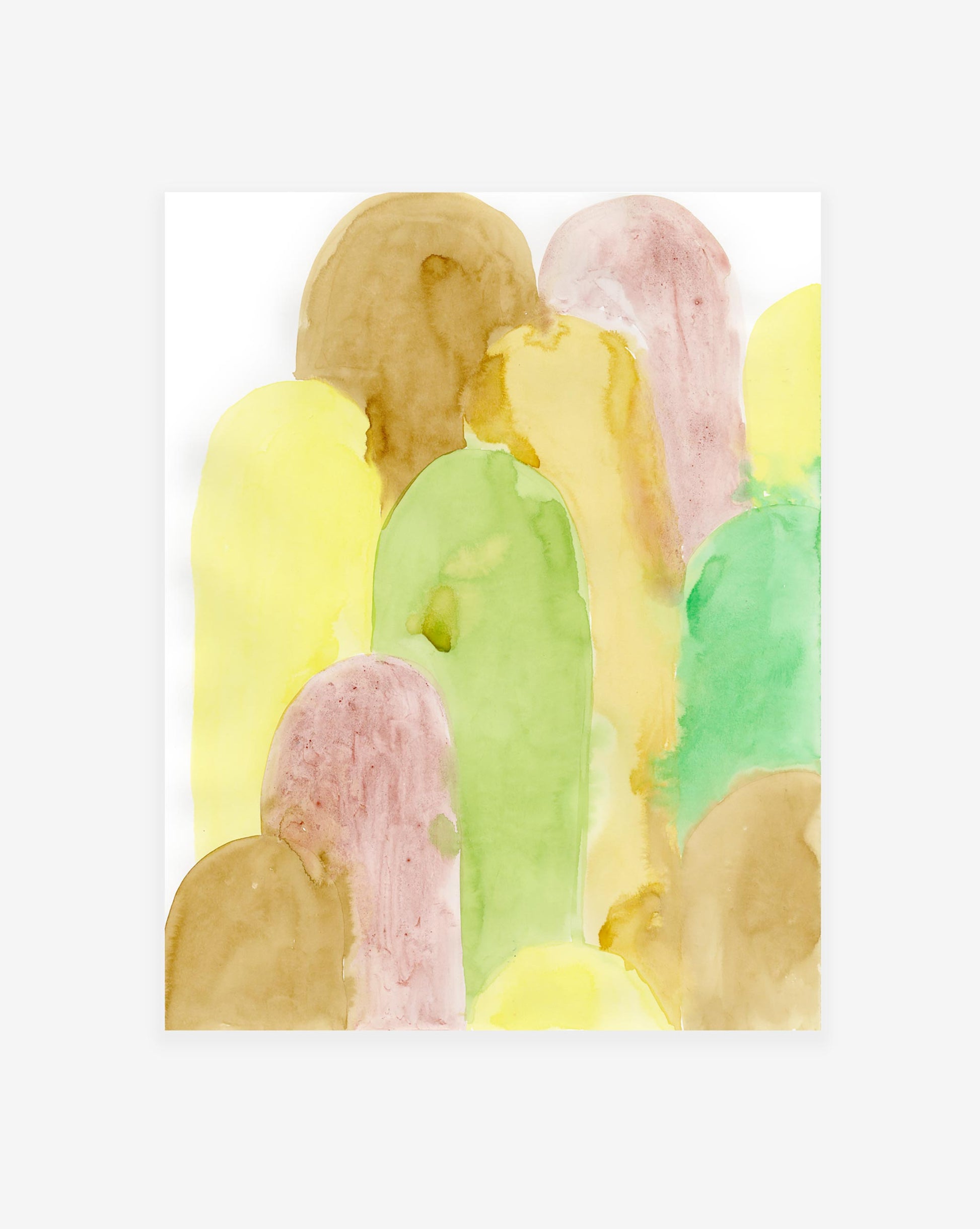 A Nouveau Arches Print by Eskayel founder, an artist, depicting ice cream cones on a white background