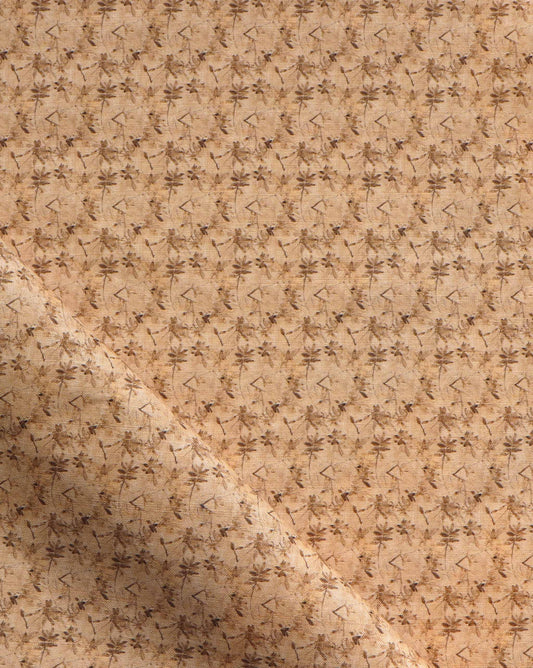 Eskayel’s Alhelí, a tiny repeating pattern for fabric, in the beige-based colorway Frangipani.