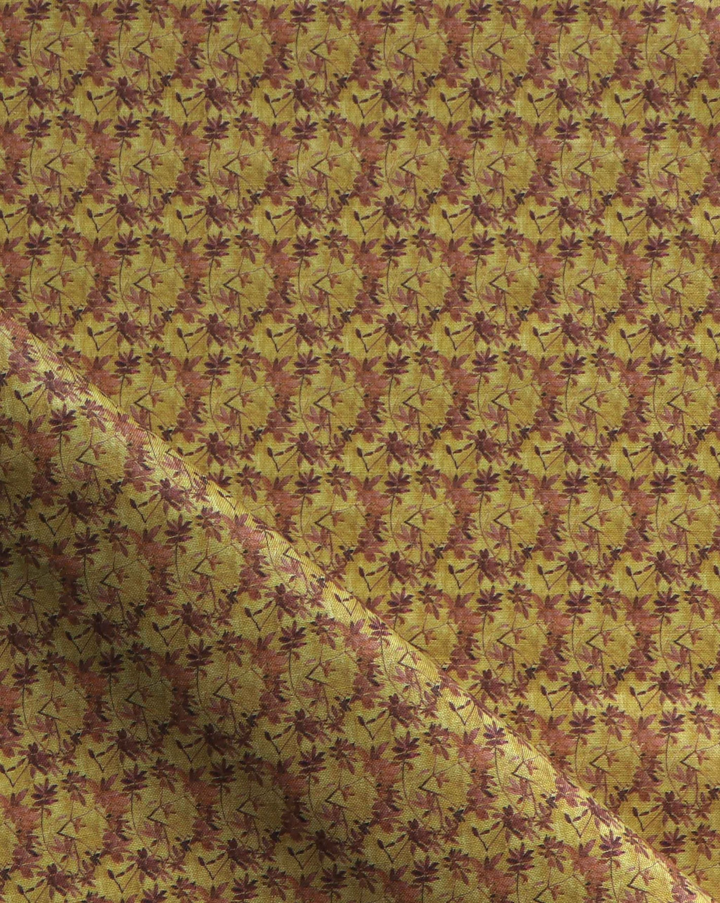 Alhelí, a tiny repeating hand-painted pattern for fabric, in the green-based colorway Jasmine | Eskayel