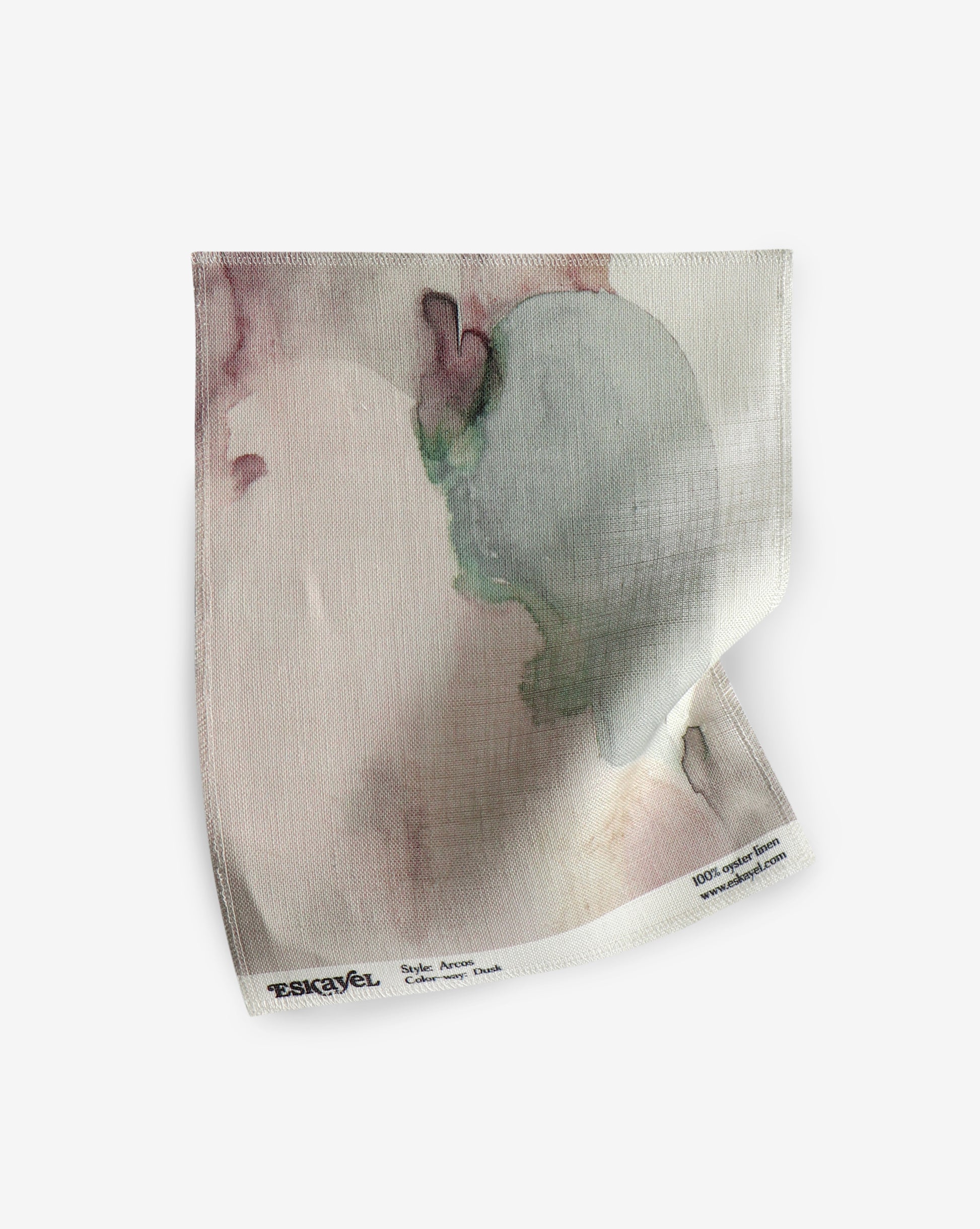 A watercolor painting on a fabric with an Arcos Fabric Dusk design