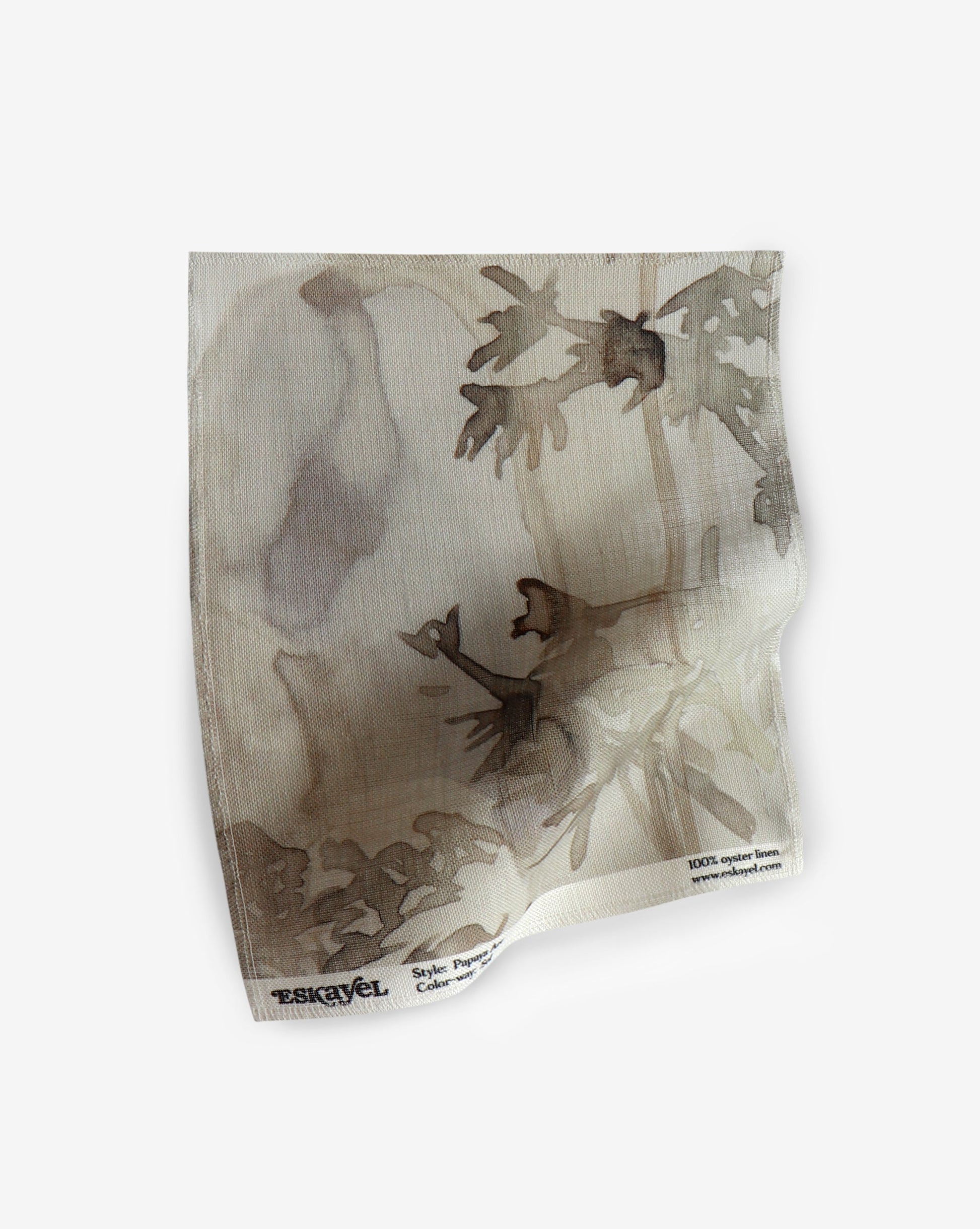 A Papaya Arc Fabric Sample with a picture of a flower on it
