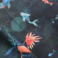 An image of Water Signs Fabric 1 Yard Turquoise with a koi fish on it