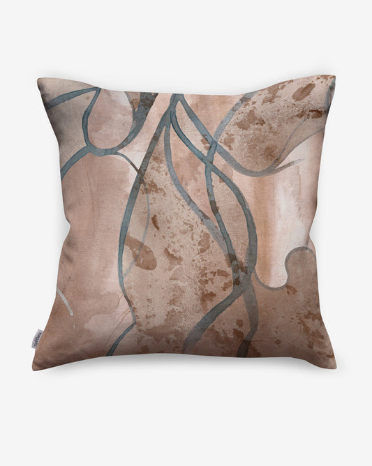 Amber is a beige, grey, and brown colorway used in Eskayel Hibiscus Lily linen pillows.   