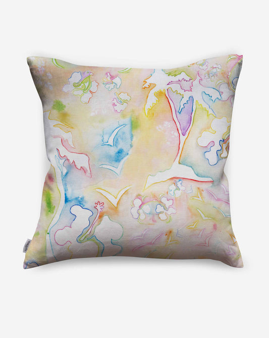 Kokomo custom pillows by Eskayel in the Multi colorway provide bright multicolor tones.