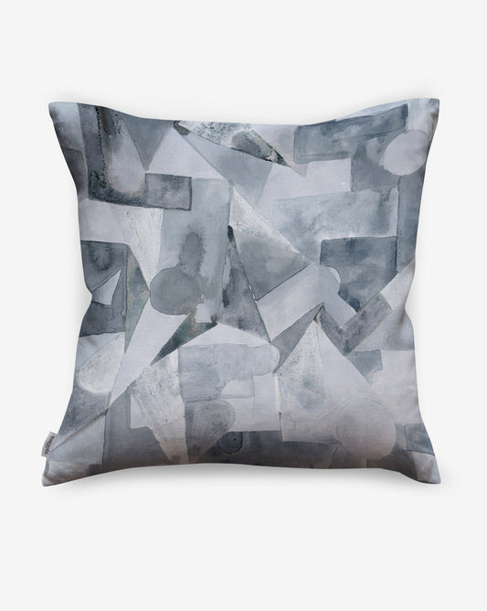 Pieces linen pillows in Lapis from Eskayel present peaceful blue shades.   