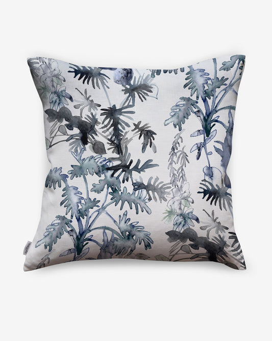 Inspired by the fun of houseplants, Topiary custom pillows in Indigo deliver shades of blue.