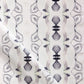 A black and white Bali Stripe pattern design on a white fabric