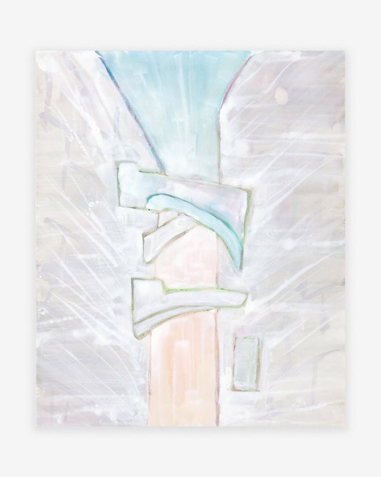 An abstract painting by Eskayel founder, Sky Arc Print 395 x 51, an artist