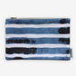 A Bold Stripe Pouch Azure, perfect for bag or purse organization