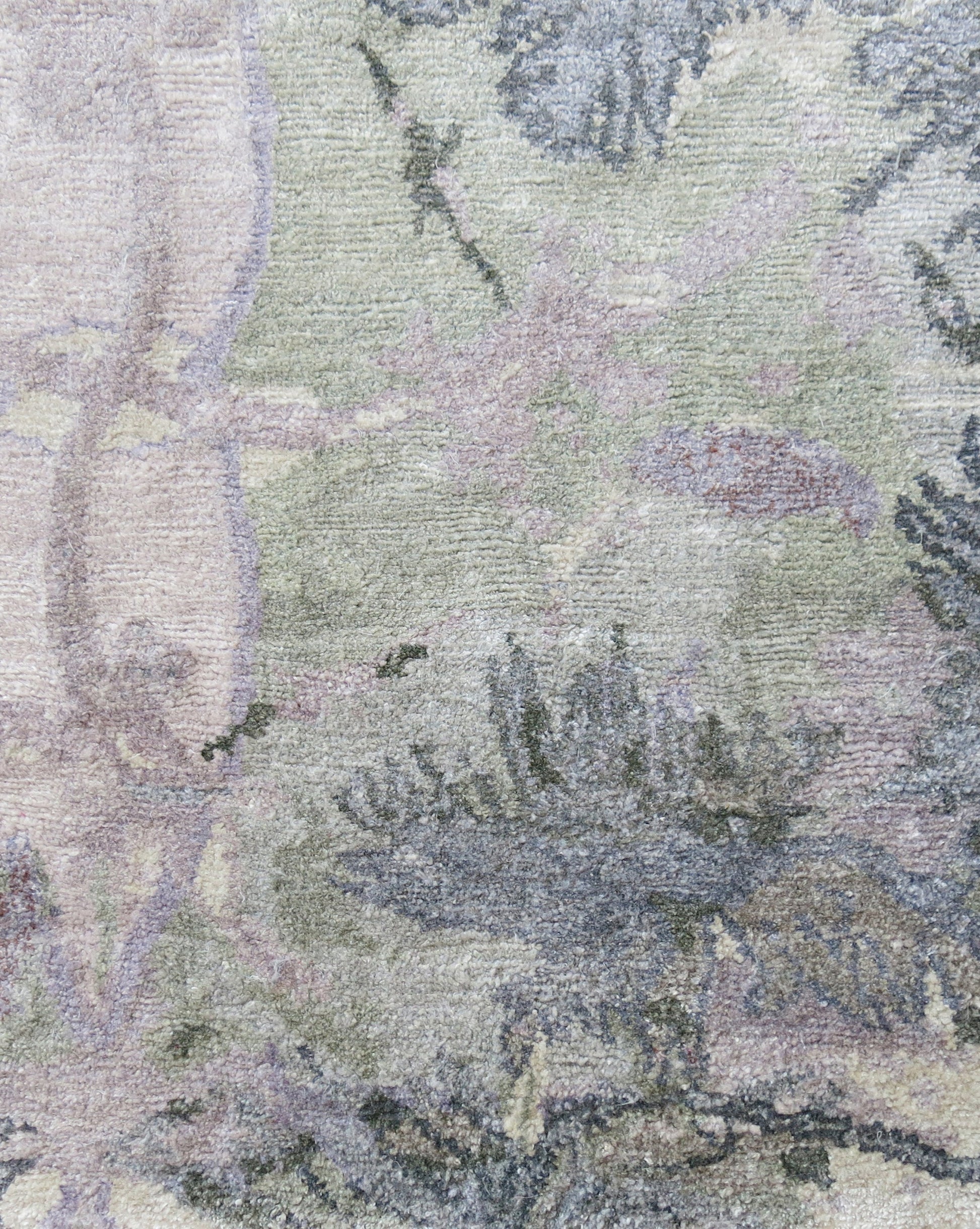 a silk hand knotted rug