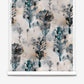 Aionas Silk Wallcovering Isthmus wallpaper features a repeating abstract floral and tree-like watercolor pattern in shades of teal, charcoal, and beige.